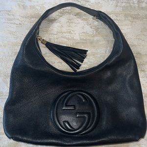 Authentic Gucci Pebbled Calfskin Large Soho Hobo